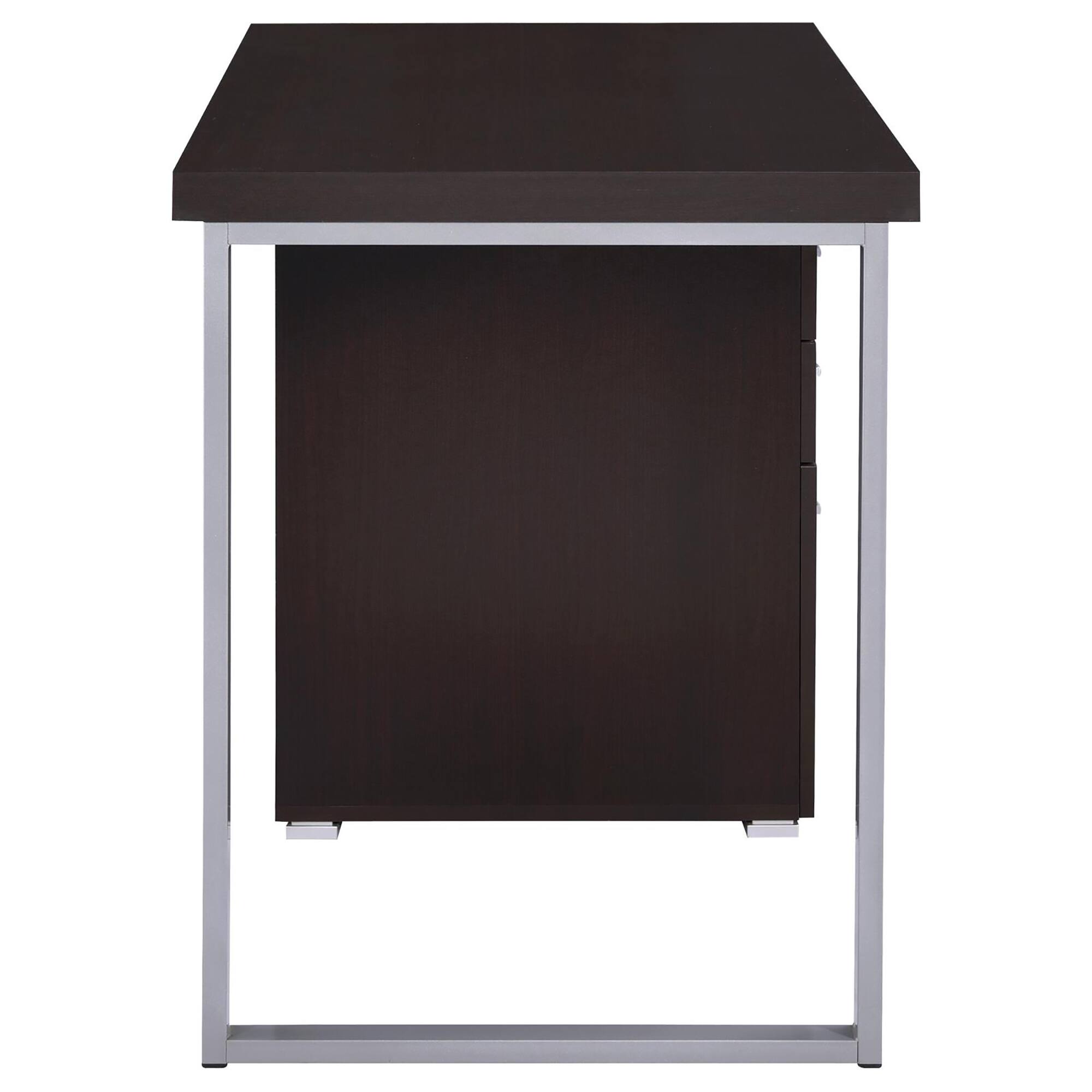 Alt View 1. Tiramisubest - Cappuccino 3-drawer Reversible Office Computer Desk - Cappuccino.