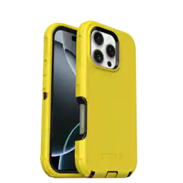 OtterBox - Defender Series Pro Hard Shell for MagSafe for Apple iPhone 16 Pro - Night Reverse (Yellow & Black)