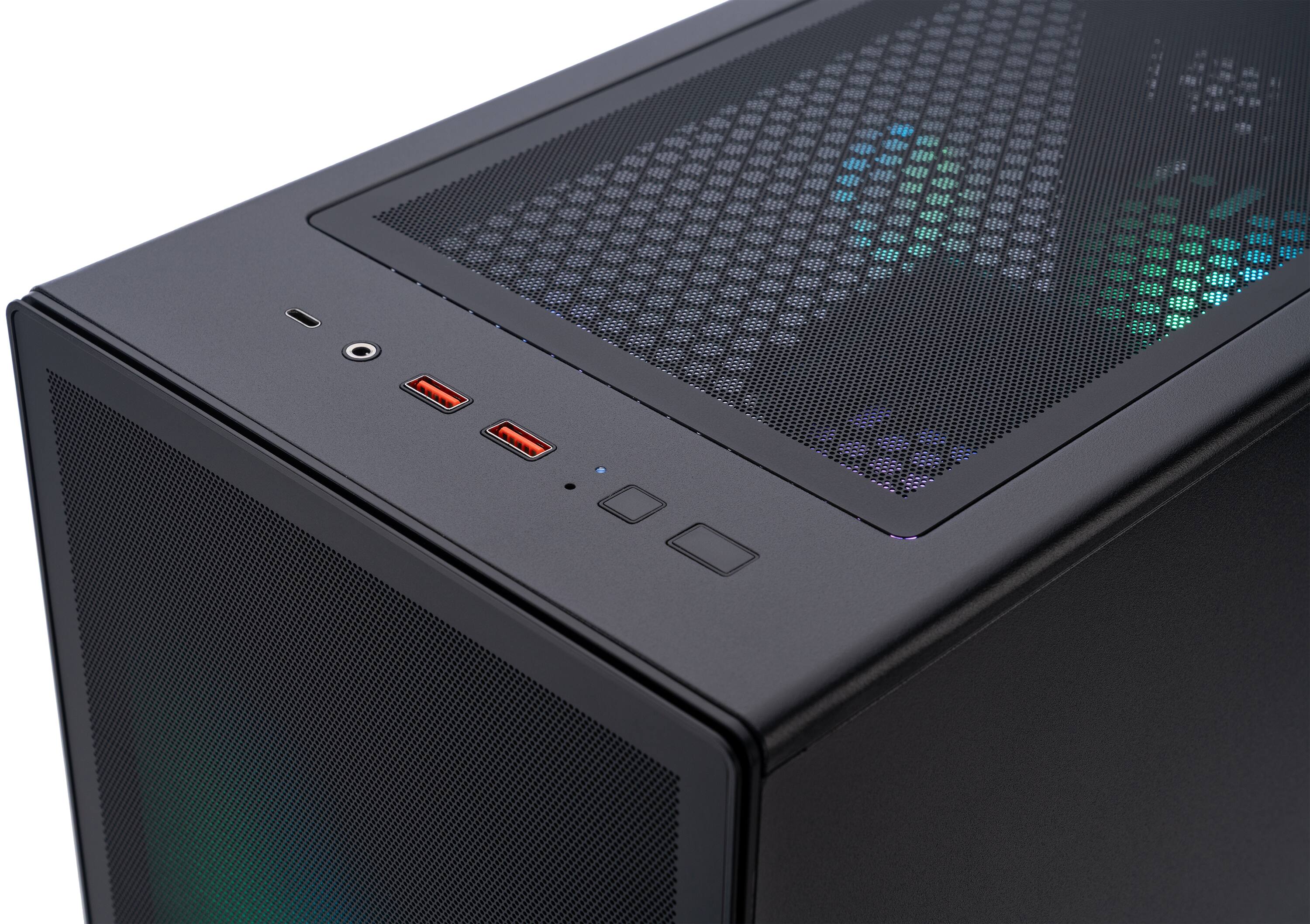 Alt View 1. ADVANCED BATTLESTATIONS - ABS Stratos II Ruby Gaming PC - Windows 11 - AMD Ryzen 7 9700X - Radeon RX 9070 XT 16GB - 32GB DDR5 6400 - 2TB M.2 SSD - black.