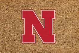 Evergreen Enterprises - Nebraska Huskers 24" x 36" Outdoor Team Logo Coir Mat - Brown