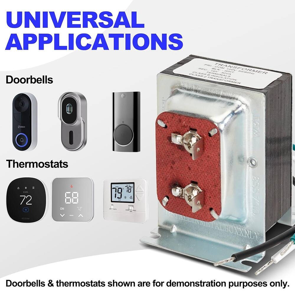 UNIVERSAL APPLICATIONS

Doorbells

Thermostats

Doorbells & thermostats shown are for demonstration purposes only.