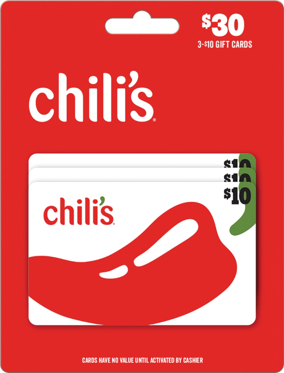 Best Buy: Chili's $10 Gift Card (3-Pack) Chili's $20 Gift Card MP