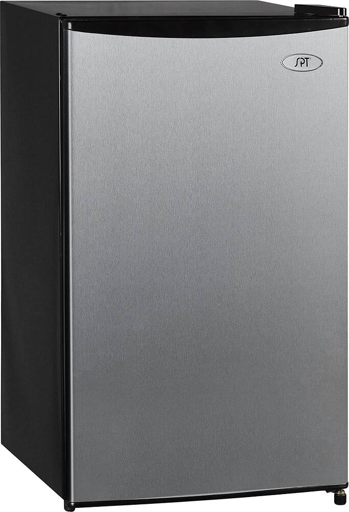 Angle. SPT - 3.3 Cu. Ft. Mini Fridge - Stainless steel.