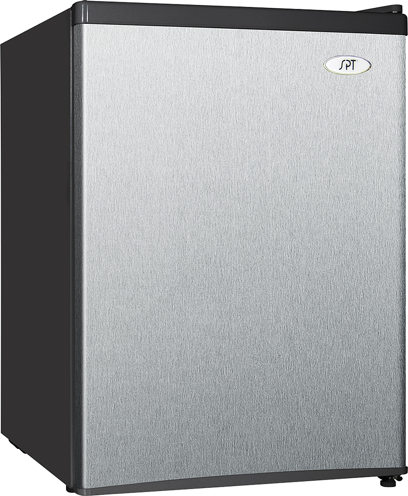 Angle View: Danby 4.4 cu.ft. Small Indoor/Outdoor Compact Mini Refrigerator, Stainless Steel