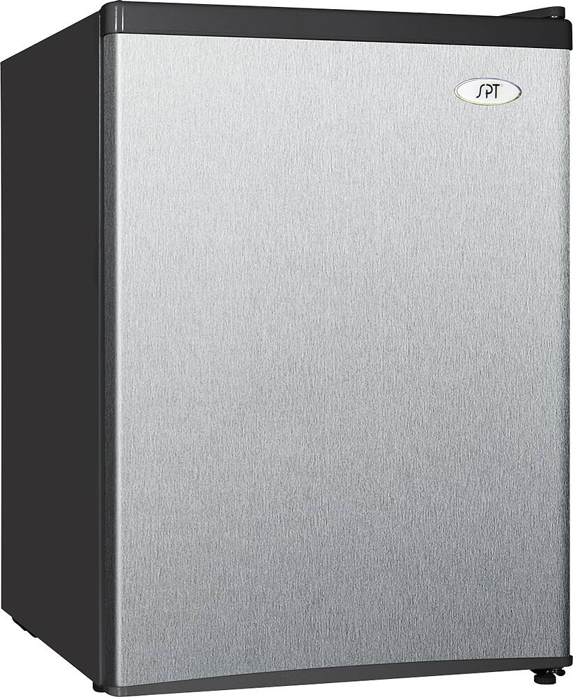 Angle. SPT - 2.4 Cu. Ft. Mini Fridge - Stainless steel.