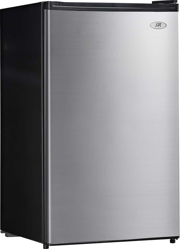 Angle. SPT - 4.4 Cu. Ft. Mini Fridge - Stainless steel.