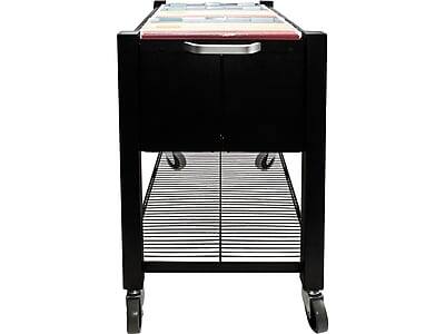 Alt View 2. Vertiflex - InstaCart Metal Mobile File Cart with Lockable Wheels, Black (AVT-VF53000).