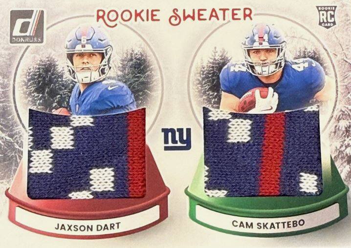 ROOKIE SWEATER

JAXSON DART

CAM SKATTEBO

ny

RC CARD

DONRUSS