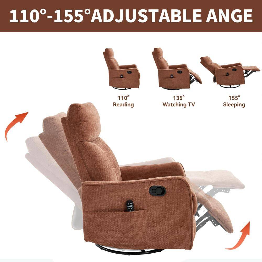110°-155° ADJUSTABLE ANGLE

110° Reading  
135° Watching TV  
155° Sleeping
