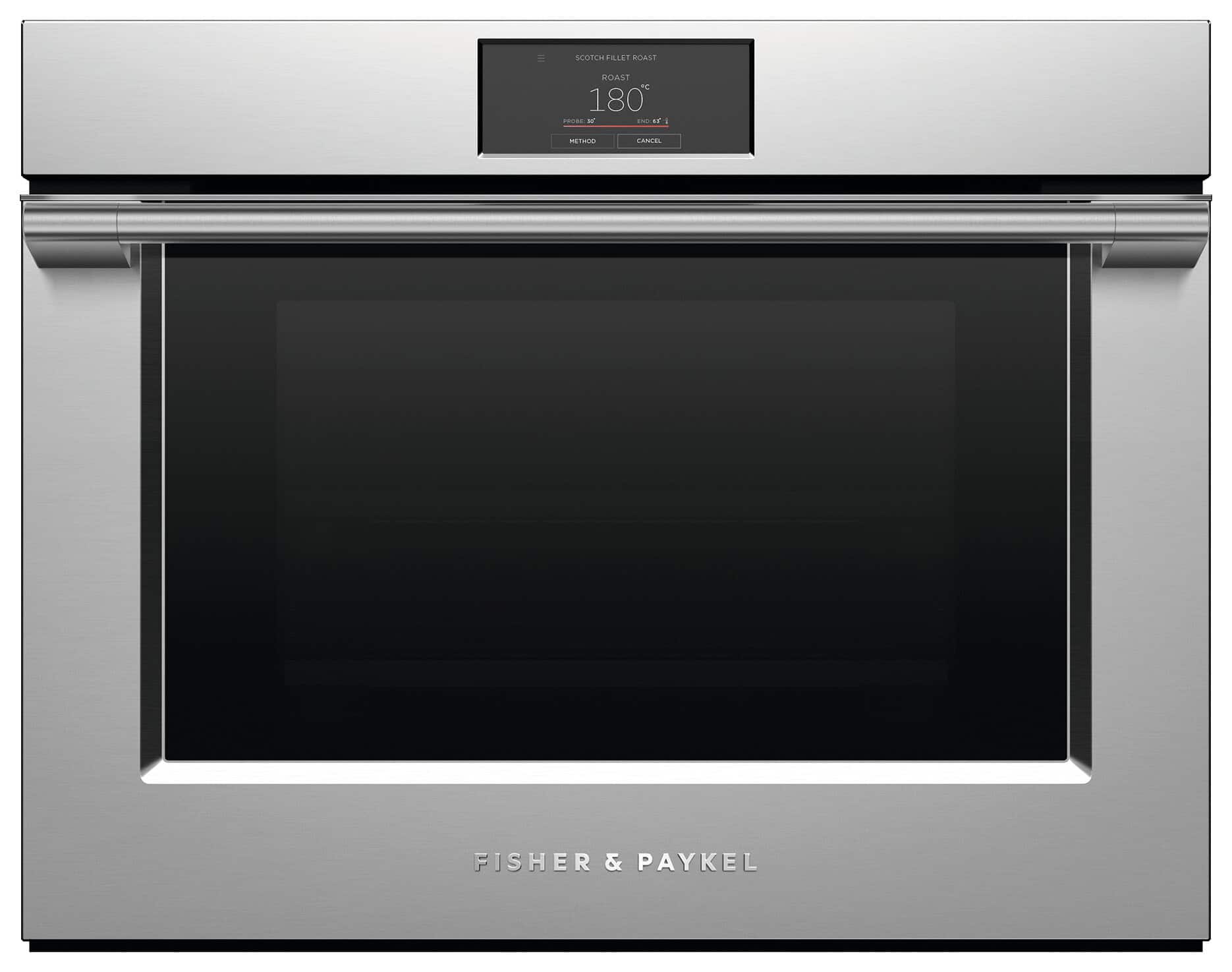 Fisher & Paykel - Professional combination steam oven with 23 functions touch-screen tall - Stainless Steel - Front_Zoom