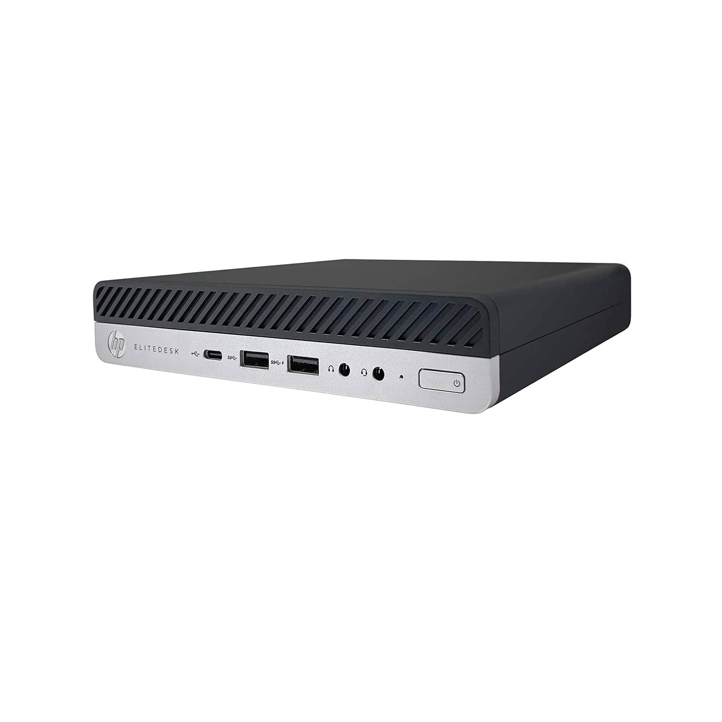 Left. HP - EliteDesk 800 G5 Mini i5-9500T 16GB 512GB SSD Win11 Pro WiFi + KM - Black.