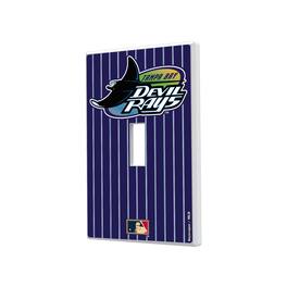 Keyscaper - Tampa Bay Rays 1998-2000 Cooperstown Pinstripe Single Toggle Light Switch Plate - Multicolor