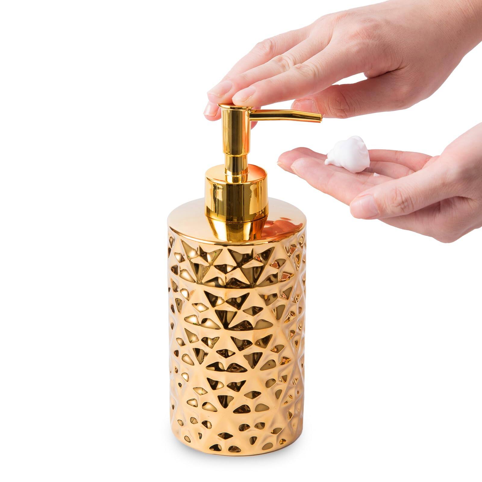 Dapper Styles Bathroom Countertop Soap Dispensers Luxury Refillable ...