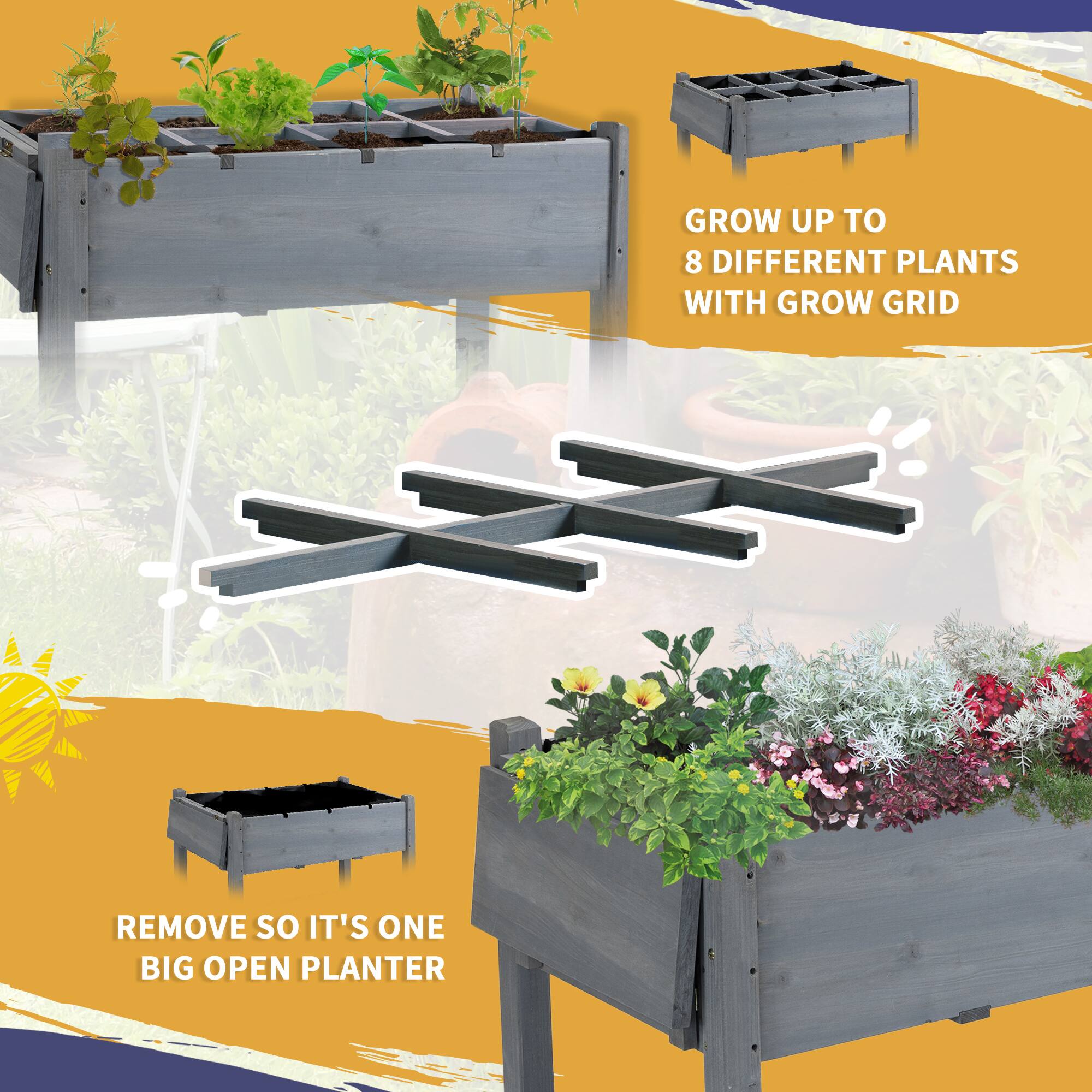 GROW UP TO 8 DIFFERENT PLANTS WITH GROW GRID
REMOVE SO IT'S ONE BIG OPEN PLANTER