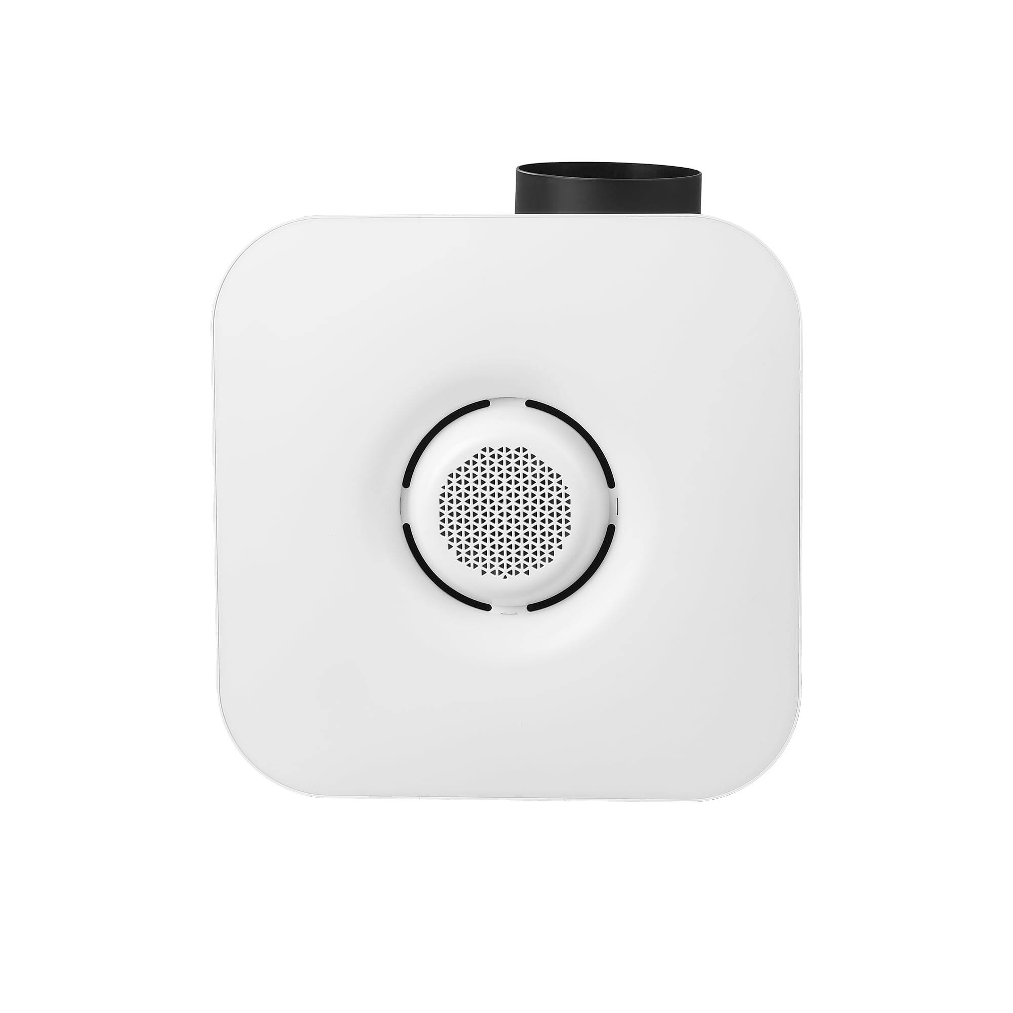 Left. Vaczon - Smart 12 in Bathroom Exhaust Fan with 112 CFM Dimmable 3CCT RGB LED and Bluetooth Speaker with Remote and App Control - White.