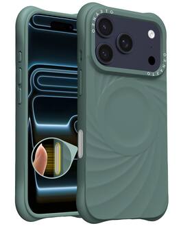 Ornarto - Vortuxe for iPhone 17 Pro Max Case 6.9",Compatible with MagSafe,Sleek Liquid Silicone Phone Cover - Pine Green