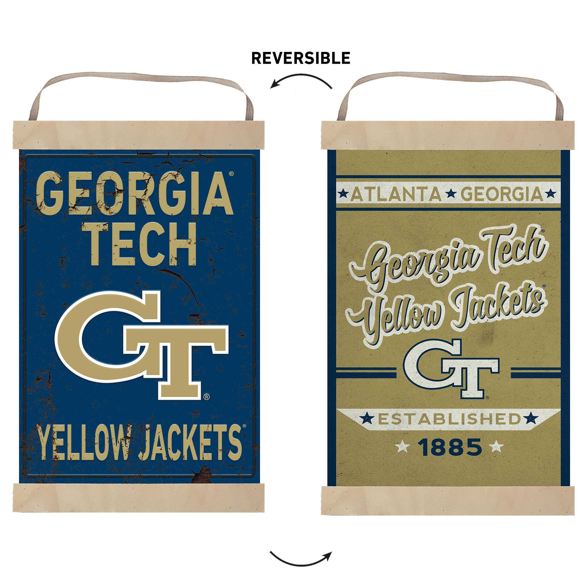 REVERSIBLE  
GEORGIA TECH  
GT  
YELLOW JACKETS  
ATLANTA GEORGIA  
Georgia Tech  
Yellow Jackets  
GT  
ESTABLISHED 1885