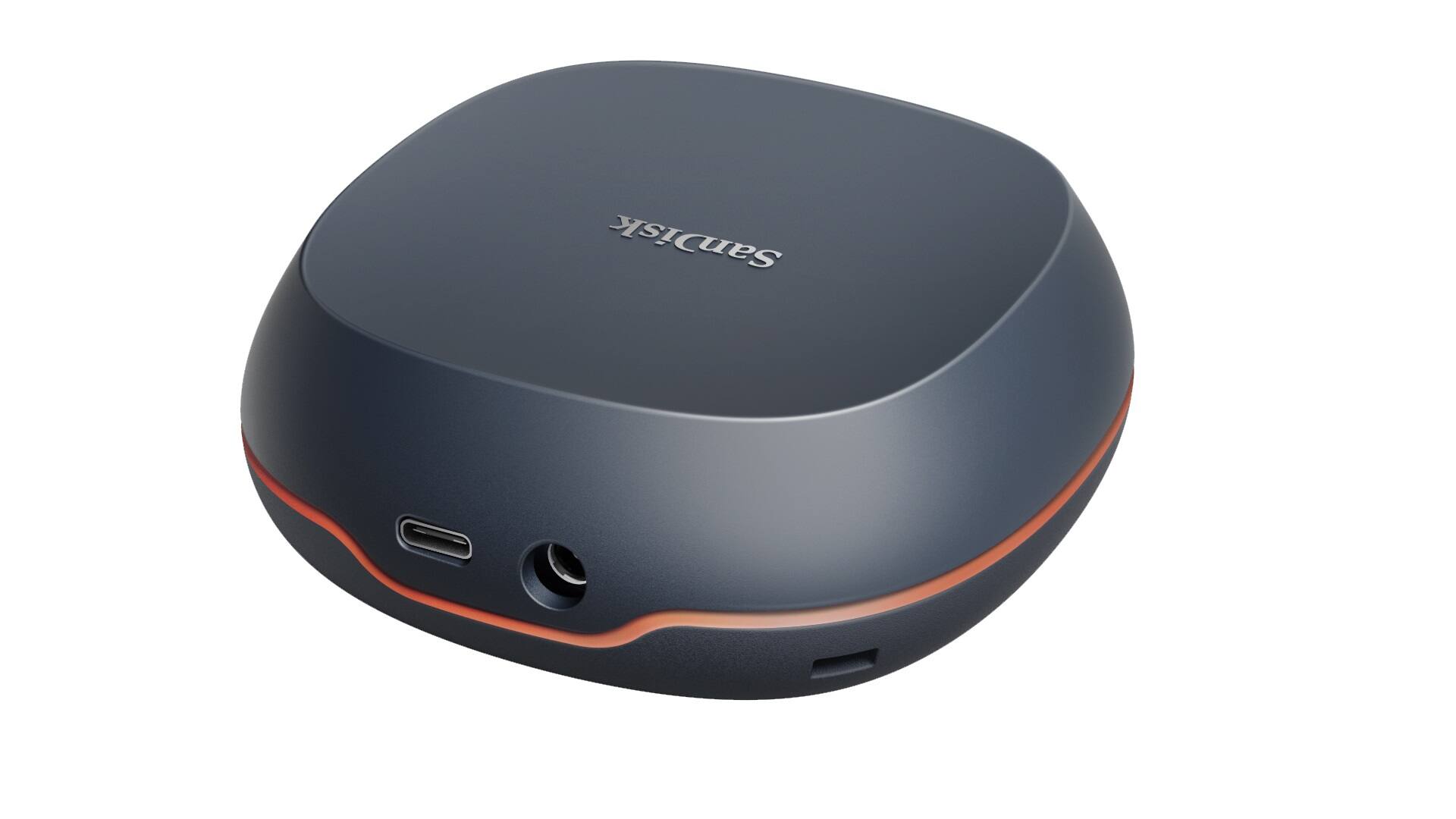 Angle. SANDISK - 4TB  Desk Drive  USB Type-C Desktop External SSD - black.