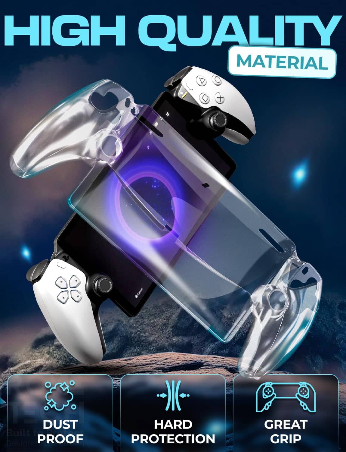 RomeTech PS5 Portal Hard Case for PlayStation Portal 2023 Slim and
