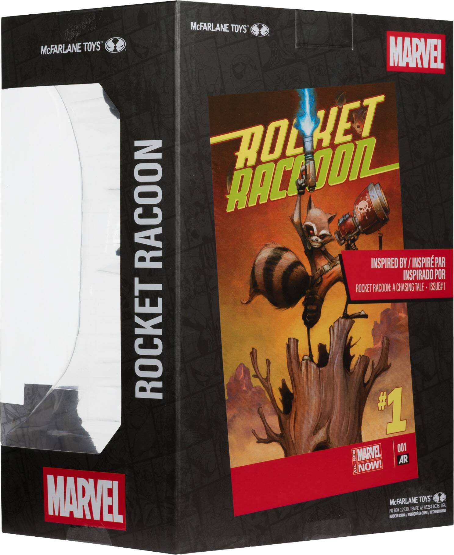 McFARLANE TOYS

ROCKET RACOON

INSPIRED BY / INSPIRÉ PAR / INSPIRADO POR
ROCKET RACOON: A CHASING TALE - ISSUE #1

MARVEL NOW!

#1

001 AR

McFARLANE TOYS
PO BOX 12220, TEMPE, AZ 85284-0344, USA
MADE IN CHINA