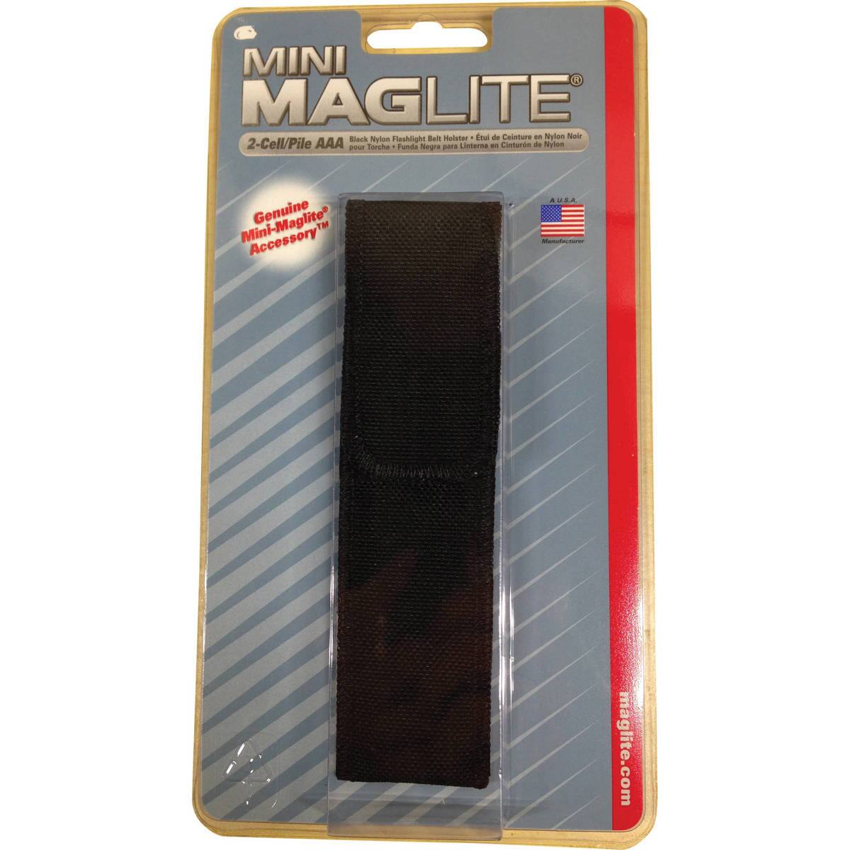 MINI MAGLITE  
2-Cell/Pile AAA Black Nylon Flashlight Belt Holster - Cinturin de Nylon Mini-Maglite  
Genuine Mini-Maglite Accessory  
maglite.com