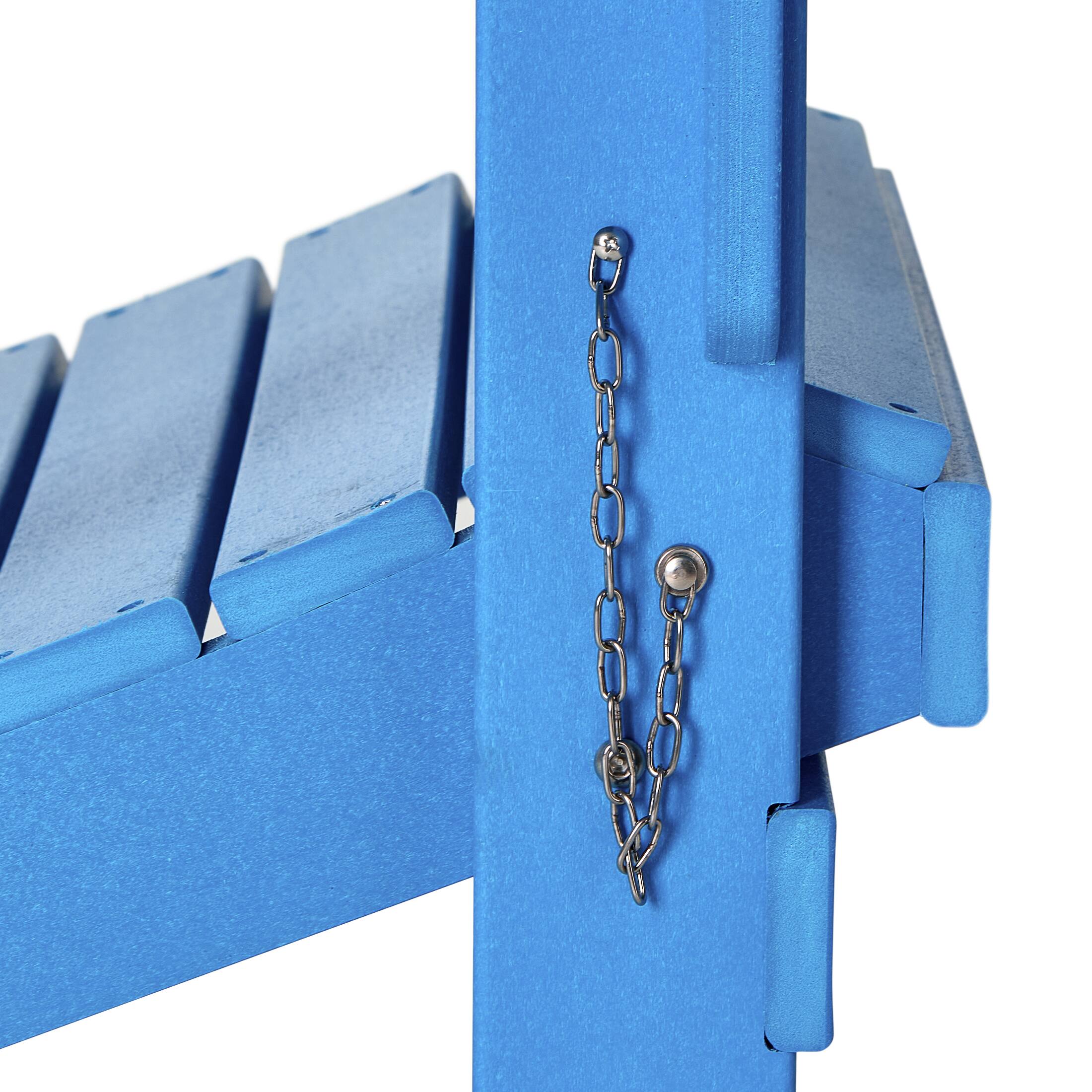 Alt View 6. WestinTrends - WestinTrends Malibu Outdoor HDPE Folding Poly Adirondack Chairs (Set of 2) - Pacific Blue.