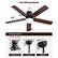 Fan Dimensions: 5", 9.6", 6.3", 2.6", 7", 42"
Mounting Options: 3 Position Tri-Mount, Closemount, Downrod, Angled