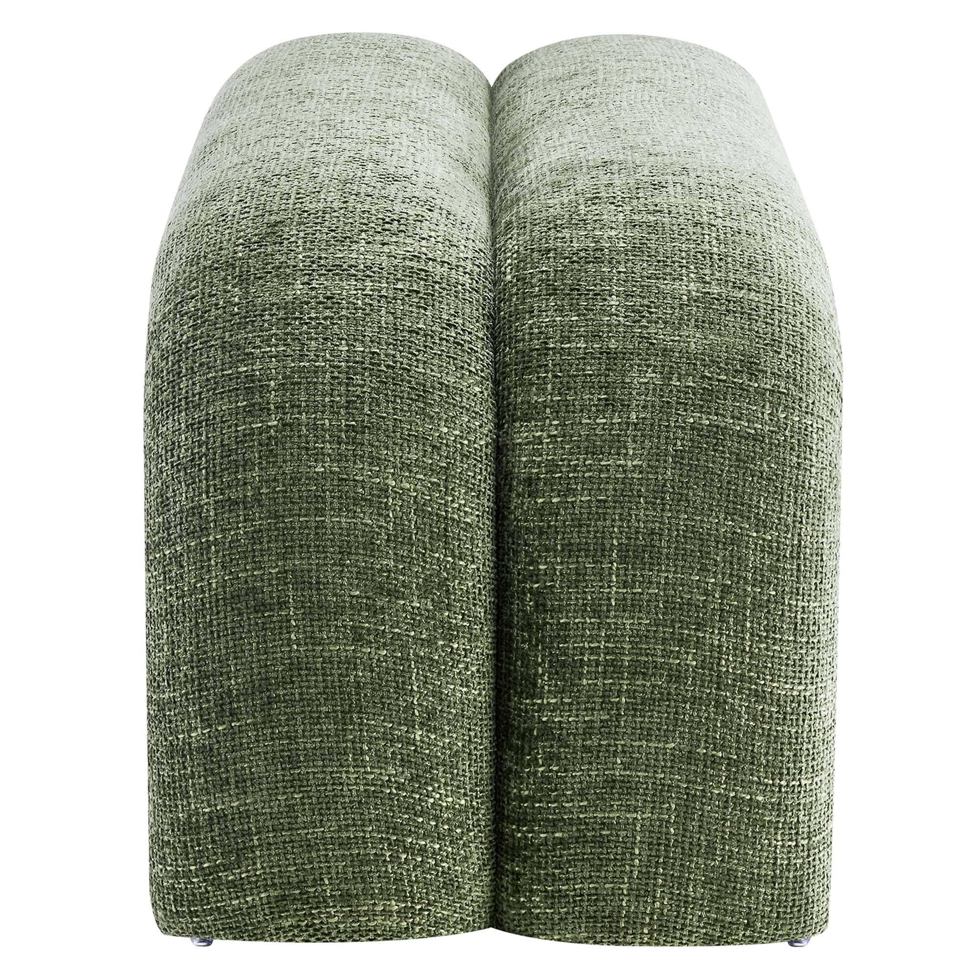 Back. Modway - Dax 50.5" Chenille Upholstered Accent Bench by Modway - Green.