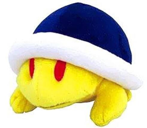 Front. Little Buddy - Super Mario Buzzy Beetle 4" Plush.