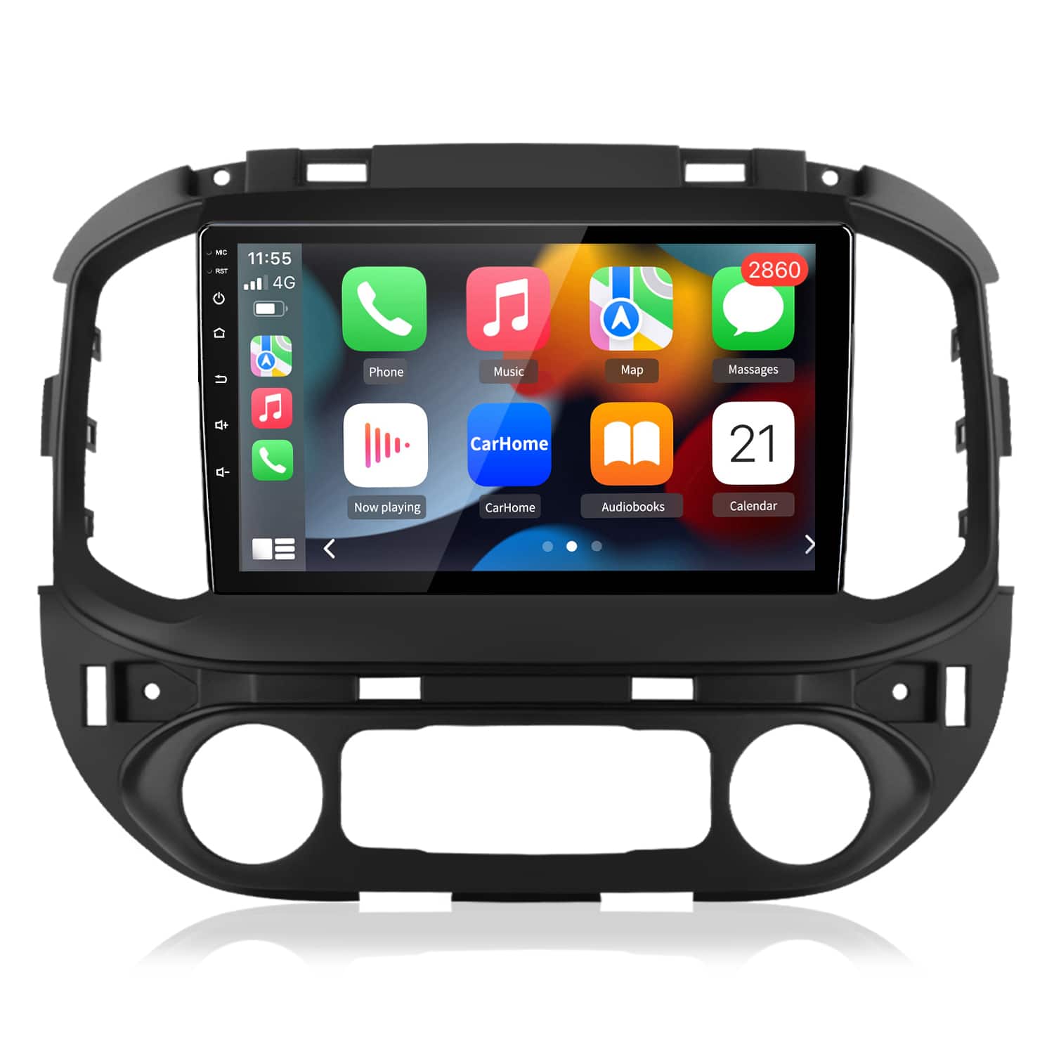 Junsun - For Chevy Colorado 2015-2018 9"8 Core 4+64GB Android 15 carplay Car Stereo Radio GPS Navi WIFI RDS SWC DSP BT FM - Black