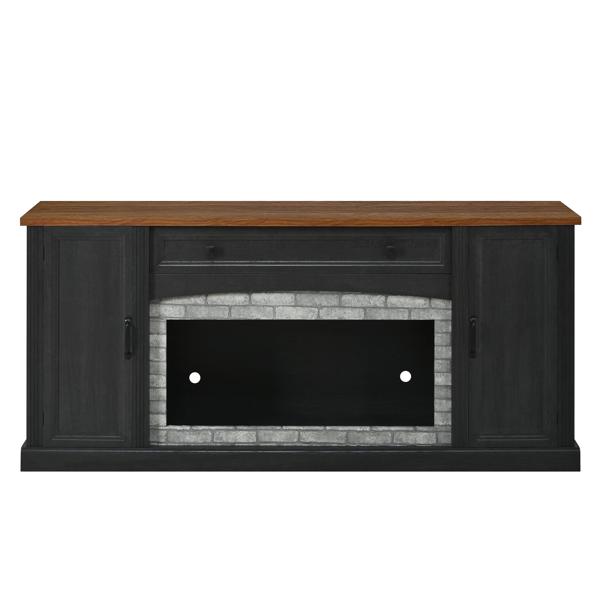 Angle. Whisen - 70" TV Stand, Media Console Cabinet with Storage Drawer, Adjustable Shelves and Cable Management - Black.