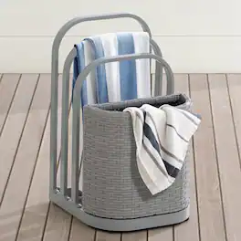 SUNJOY - Pickford Towel Rack and Hamper (Grey)