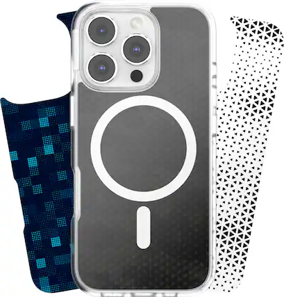 Front. PopSockets - Looks iPhone 16 Pro Swappable Graphic Case Inserts (3 per pack) - compatible w/ PopSockets PopCase only - Geo Bundle.