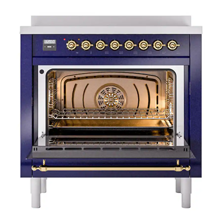 Blue Elements ILVE Nostalgie II Series 36 in. Induction Range with 6 Induction ...