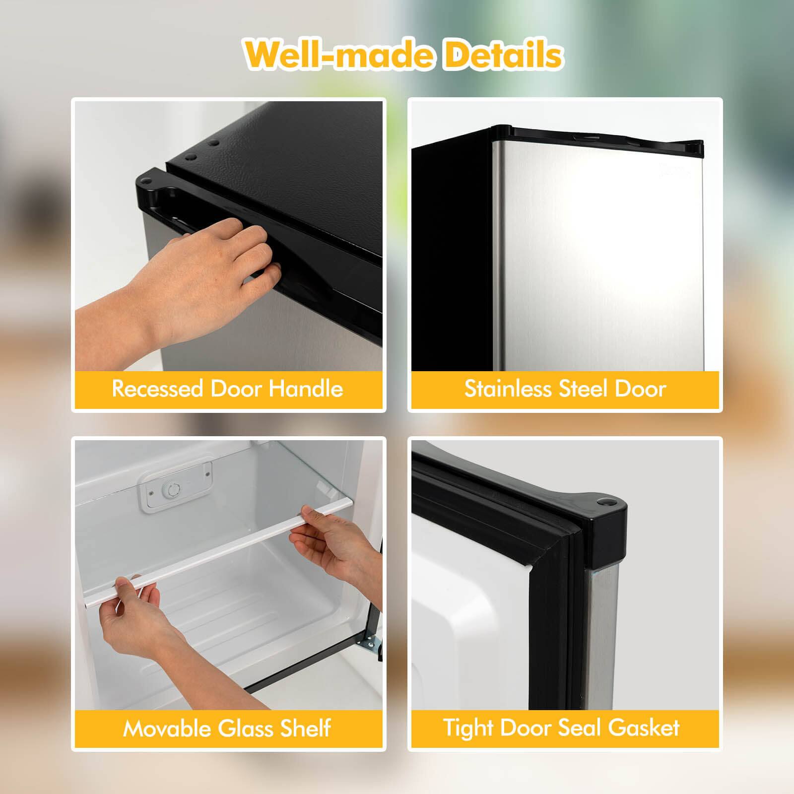 Well-made Details

- Recessed Door Handle
- Stainless Steel Door
- Movable Glass Shelf
- Tight Door Seal Gasket