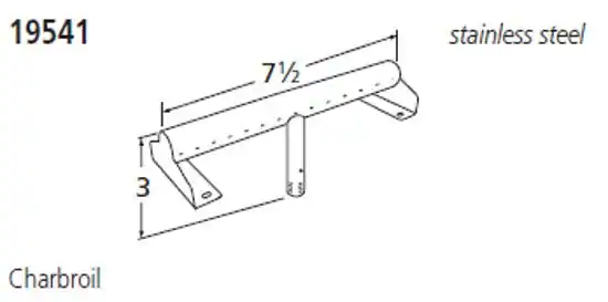 19541 7 1/2 stainless steel Charbroil