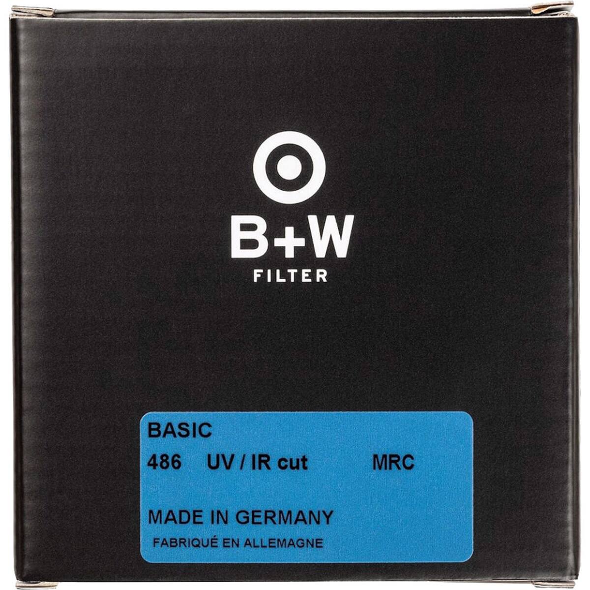 B+W FILTER BASIC 486 UV/IR IR cut MRC MADE IN GERMANY FABRIQUÉ EN ALLEMAGNE