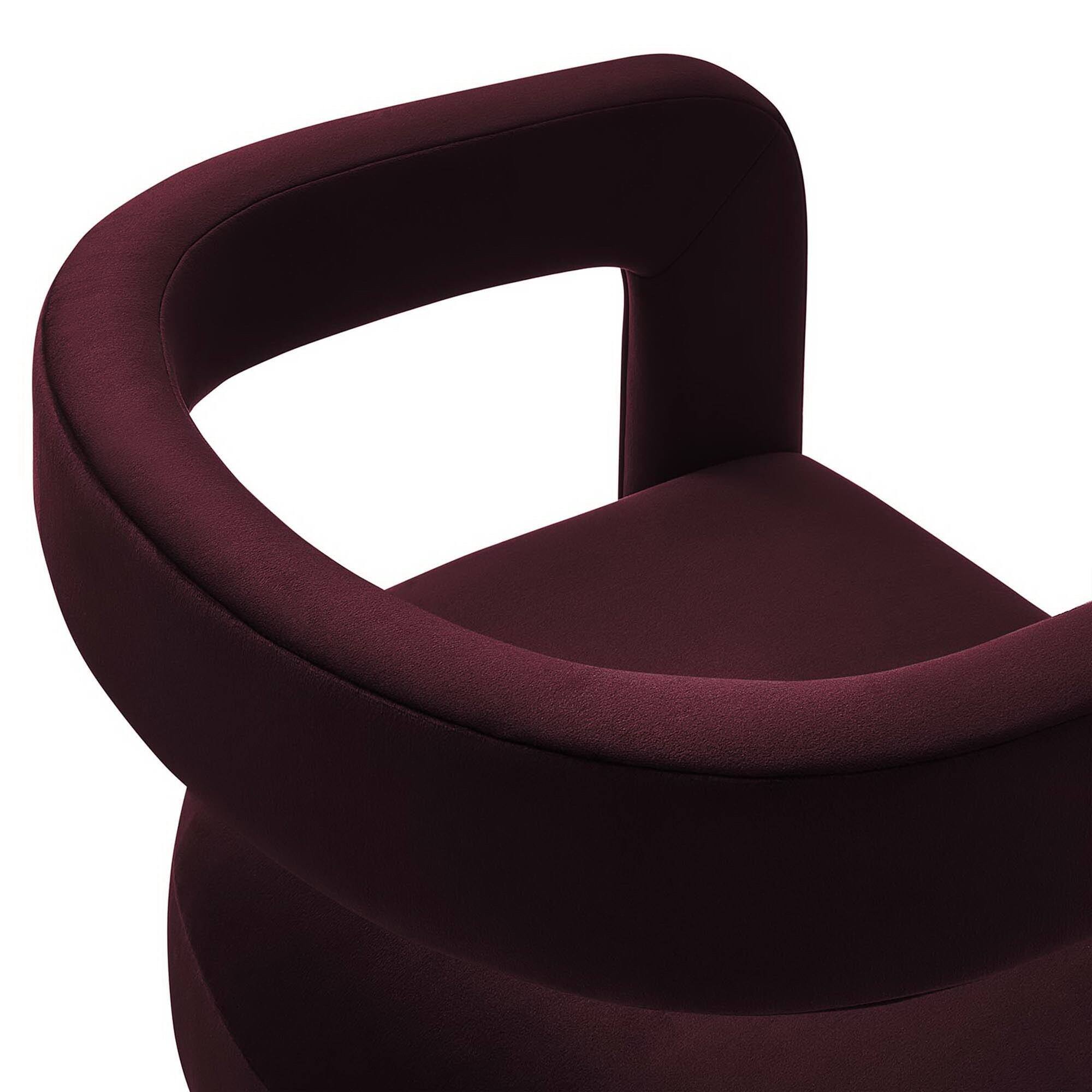 Alt View 6. Modway - Winslow Performance Velvet Barrel Accent Chair by Modway - Mulberry.