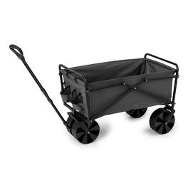 SEINA - 150lb Capacity Collapsible Steel Frame Outdoor Utility Wagon Cart - Gray
