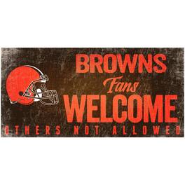 Fan Creations - Cleveland Browns 6" x 12" Fans Welcome Sign - Multicolor