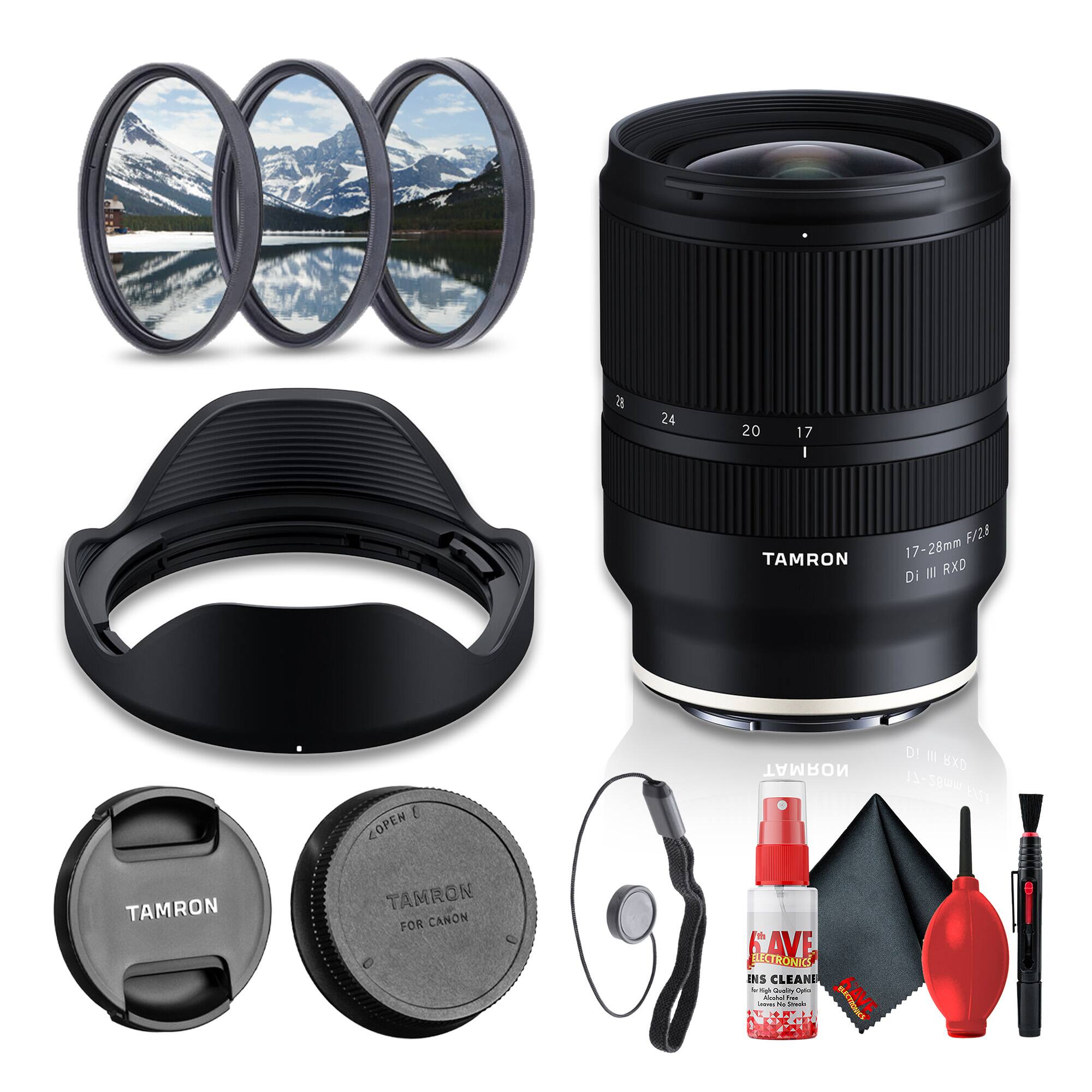 W. 24 20 17 I TAMRON F/2.8 17-28mm 17-28mm F/2.8 Di III RXD DI II A5 TAMRON TAMRON FOR CANON D SAVE ELECTRONICS INS CLEANE