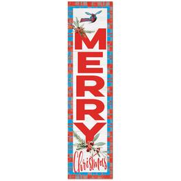 Jardine - Delaware State Hornets 12'' x 48'' Outdoor Christmas Leaner - White