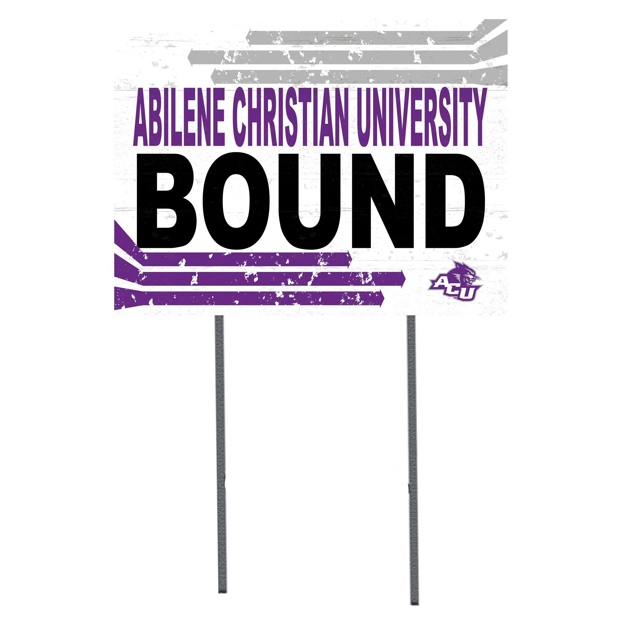 Abilene Christian University Wildcats 18'' x 24'' Bound Yard Sign