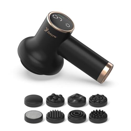 Front. DORLUKFU - Cordless Cellulite Massager, Handheld Lymphatic Drainage Tool, Mini Body Sculpting Machine with 9 Speeds and 8 Massage.