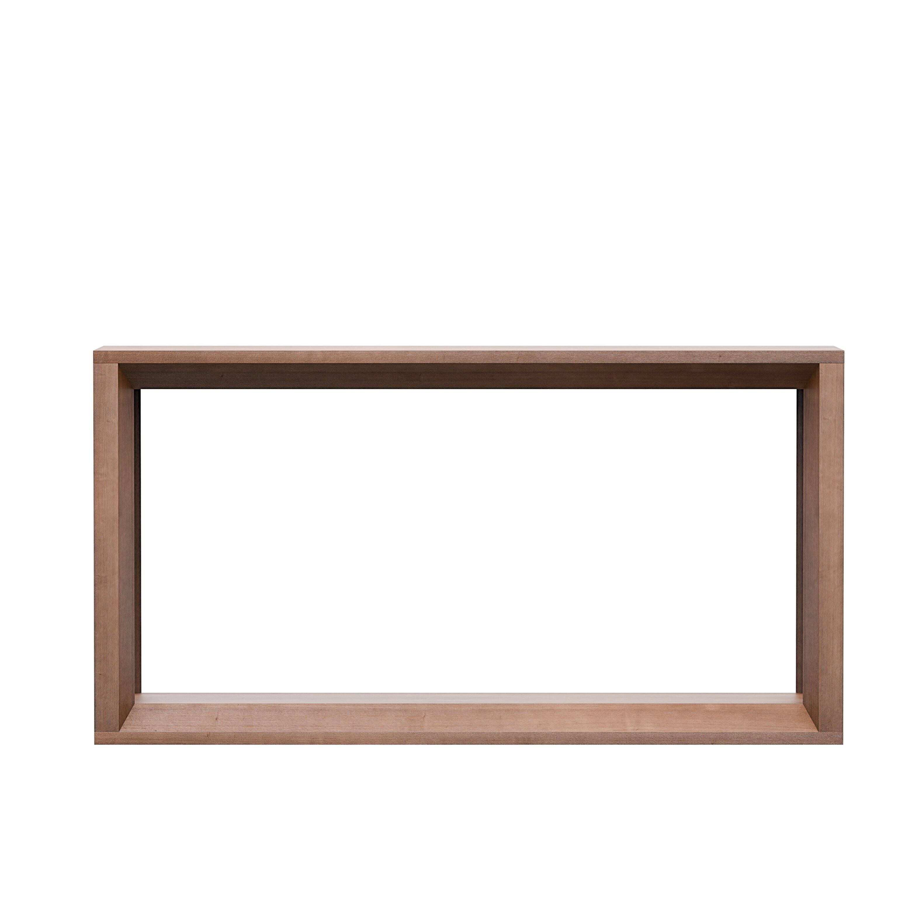 Alt View 6. Loheer - Loheer Console Table, Dark Brown Rectangular Sofa Table Behind Couch with Open Shelf, 60 Inch Entryway Table - Dark Brown.