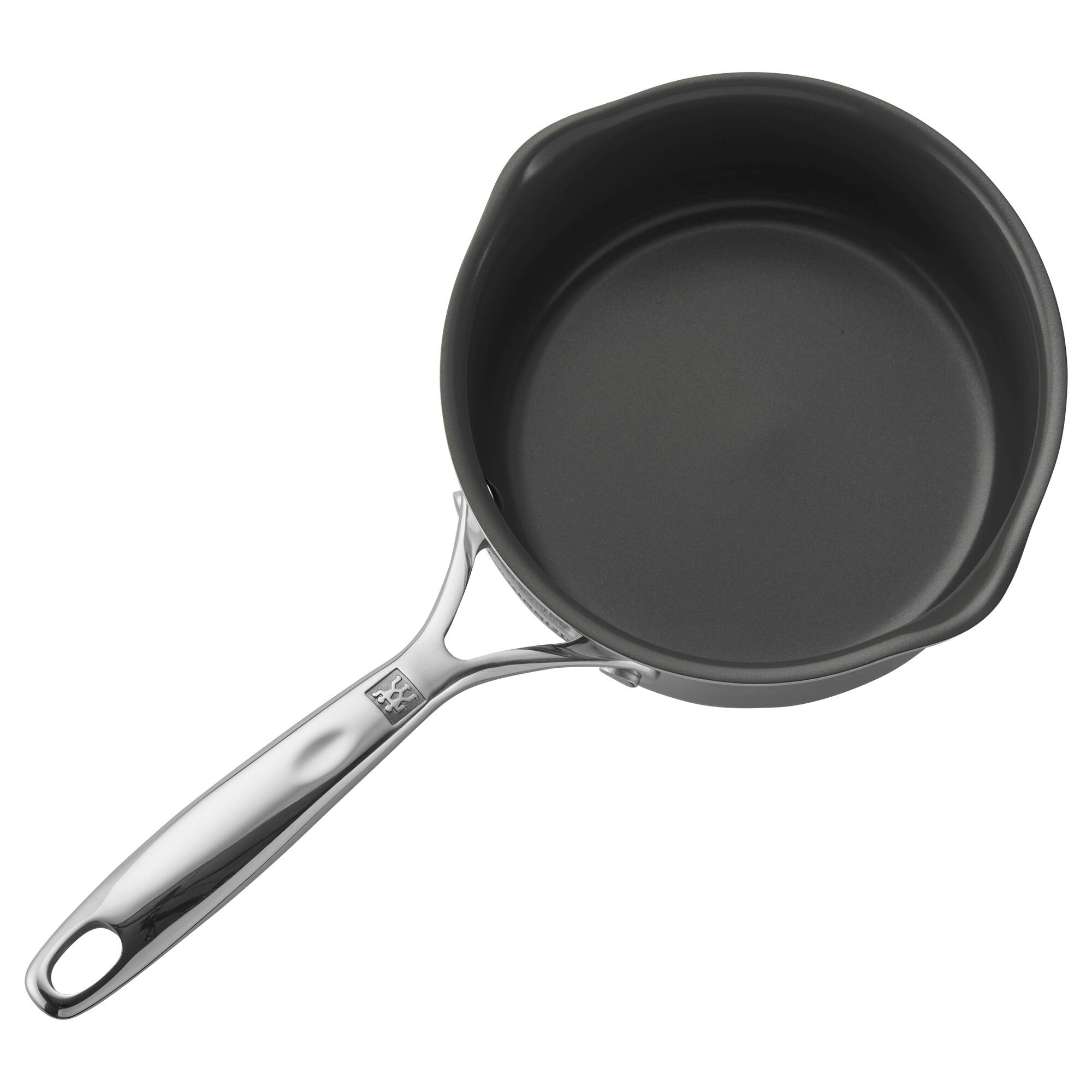 Alt View 3. ZWILLING - ZWILLING Energy Plus 2-qt Stainless Steel Ceramic Nonstick Tall Saucepan - Stainless Steel.
