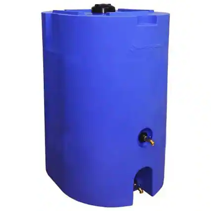 Front. WaterPrepared - WaterPrepared 160 Gal Stackable Design Utility Water Tank with Large Cap, Blue - Blue.