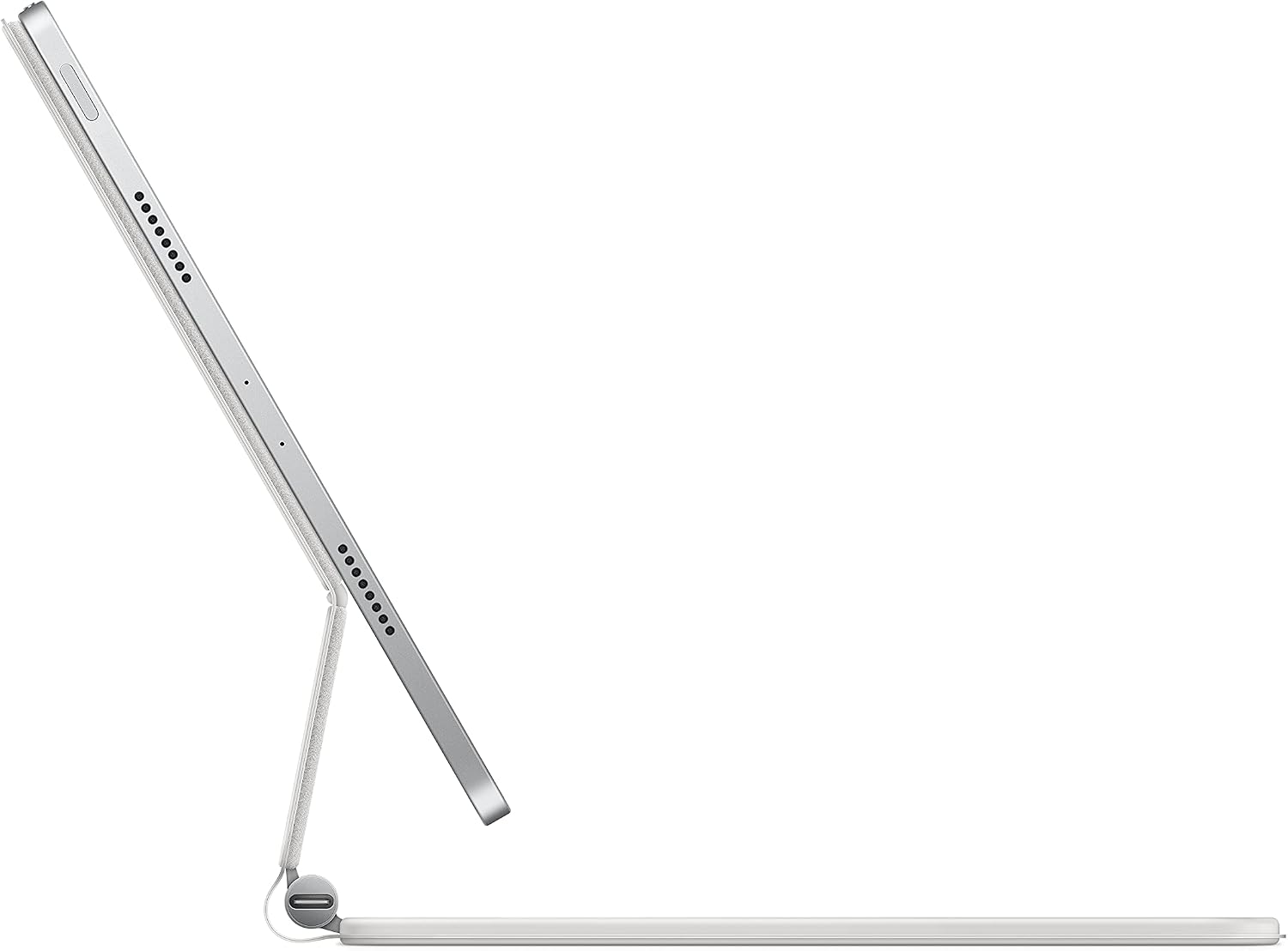 Alt View 1. Apple - Apple Magic Keyboard iPad Pro 11 Air 4th 5th M2 Spanish White - White.
