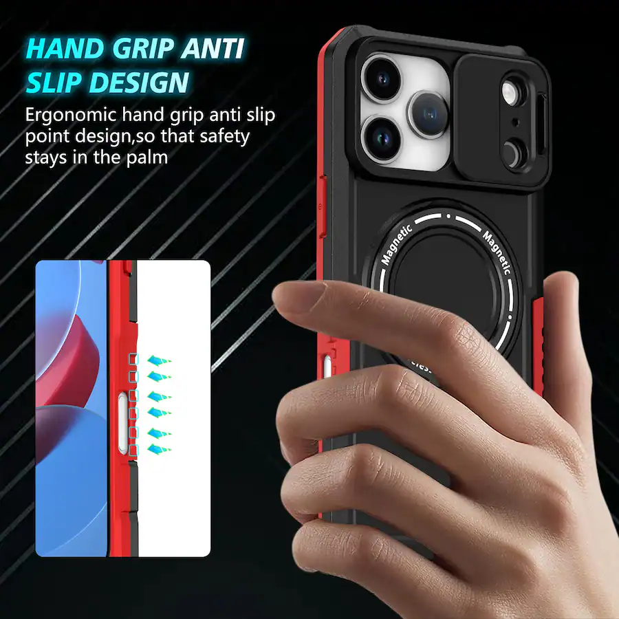 D Day Shell Shock UUCOVER Magnetic Kickstand Case for Apple iPhone 18 Pro with Slide ...