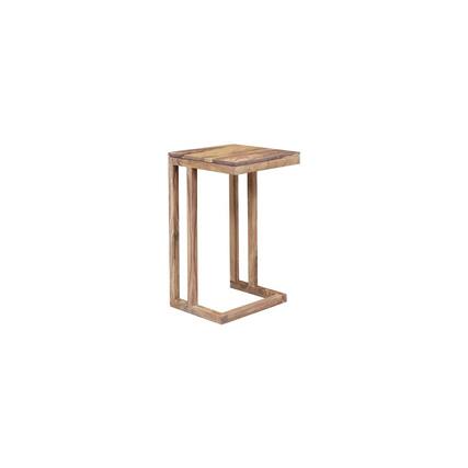 Front. Porter Designs - Porter Designs Urban Solid Sheesham Wood End Table, Natural (Set of 2) - Brown.